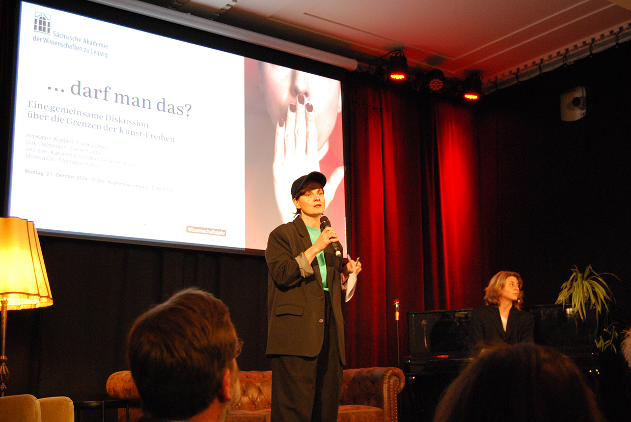 Katrin Köppert im Kupfersaal Leipzig, Foto: Birgit Pfeiffer