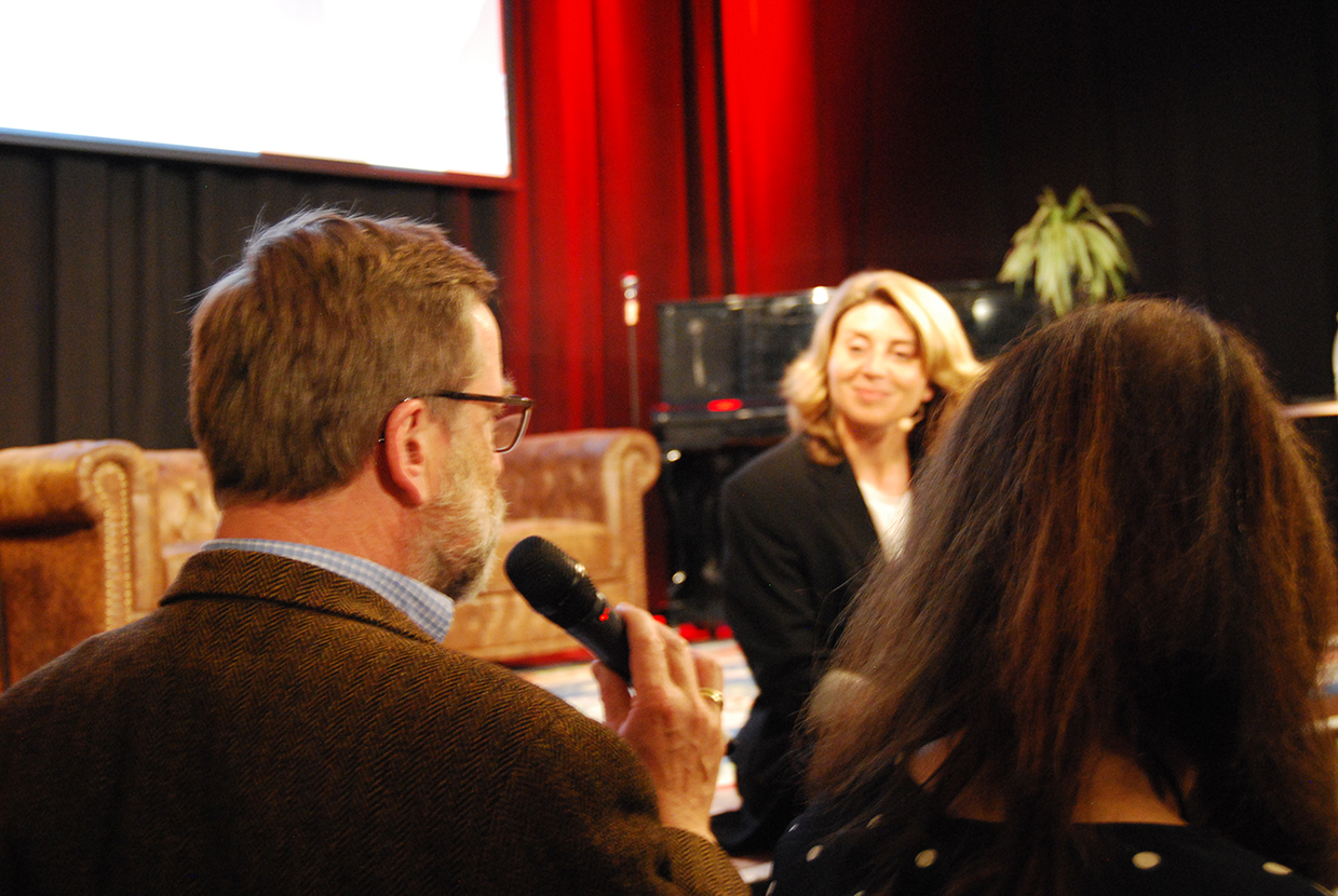Diskussion mit dem Publikum, moderiert von Stephanie Rohde, Foto: Birgit Pfeiffer