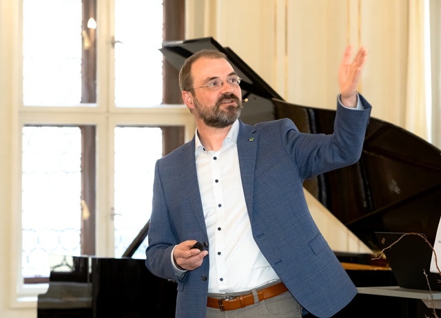 Festvortrag des Preisträgers Prof. Dr. Christian Wirth; Verleihung des Leipziger Wissenschaftspreises 2022, Foto: Swen Reichhold